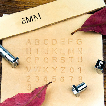 36 τεμ. DIY κιτ πρεσαρίσματος ψηφιακών γραμματοσήμων Χειροποίητο σετ γραμματοσήμων με ανάγλυφο αλφάβητο Πολυλειτουργικό ανθεκτικό για δερμάτινο εργαλείο χειροτεχνίας