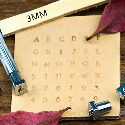 36 τεμ. DIY κιτ πρεσαρίσματος ψηφιακών γραμματοσήμων Χειροποίητο σετ γραμματοσήμων με ανάγλυφο αλφάβητο Πολυλειτουργικό ανθεκτικό για δερμάτινο εργαλείο χειροτεχνίας