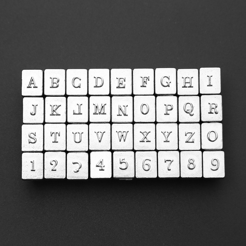 36 τεμ. DIY κιτ πρεσαρίσματος ψηφιακών γραμματοσήμων Χειροποίητο σετ γραμματοσήμων με ανάγλυφο αλφάβητο Πολυλειτουργικό ανθεκτικό για δερμάτινο εργαλείο χειροτεχνίας