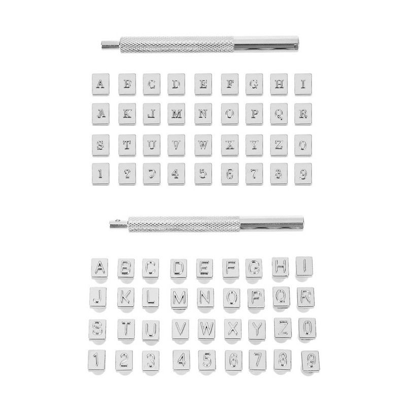 36 τεμ. DIY κιτ πρεσαρίσματος ψηφιακών γραμματοσήμων Χειροποίητο σετ γραμματοσήμων με ανάγλυφο αλφάβητο Πολυλειτουργικό ανθεκτικό για δερμάτινο εργαλείο χειροτεχνίας