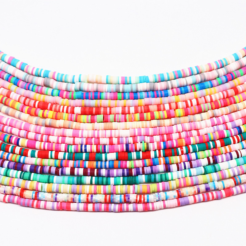 Polimēru māla krelles, 4-6 mm