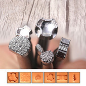 1 tk DIY käsitsi valmistatud nahast templid Tööriist Punch Carving Printing Muster LeatherCraft