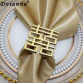 8 tk Hiina stiilis pulmarätiku sõrmused kuldsed salvrätikuhoidja pulmadeks pruudi dušš Beebi dušilaua sisekujundus (Xi Zi) HWM223