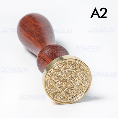 ZONESUN nozīmīte Totēma zīmogs ar koka rokturi dāvanu iesaiņošanai Vēstules Aploksnes Pakas Kāzu Ielūgumi