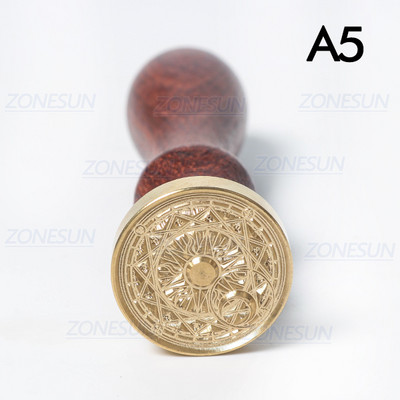 ZONESUN nozīmīte Totēma zīmogs ar koka rokturi dāvanu iesaiņošanai Vēstules Aploksnes Pakas Kāzu Ielūgumi