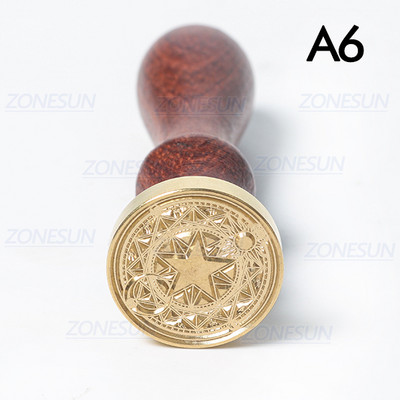 ZONESUN nozīmīte Totēma zīmogs ar koka rokturi dāvanu iesaiņošanai Vēstules Aploksnes Pakas Kāzu Ielūgumi