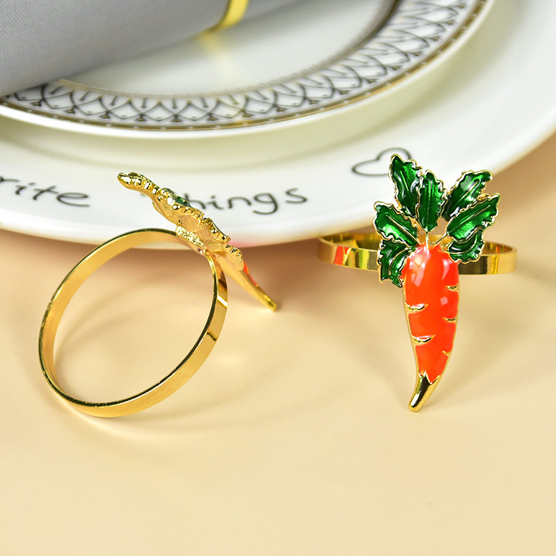 1/2gab Lieldienu burkānu salvešu gredzenu turētājs Sākums Galda salvešu gredzenu noformējums Priecīgu Lieldienu festivāls Ballīte Viesnīcas Restorāna piederumi