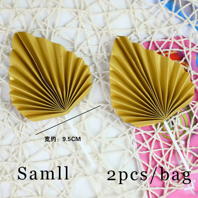 2 bucăți de aur din frunze de palmier, decorațiuni pentru tort, la mulți ani, pentru baby shower, nuntă, coacere, desert, masă, favoruri de petrecere, bricolaj