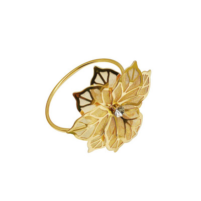 6Gb. Ziedu Dizaina Salvešu Gredzeni Metāla Zelta Salvete Sprādzes Salvetes Gredzena Turētājs Viesnīca Restorāns Kāzu ballīte Rietumu vakariņu galds