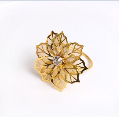 10 бр./лот кристални диаманти пръстен за салфетки/обвивка държач за сервита Сватбен банкет Декорация на маса за вечеря Декорация на дома