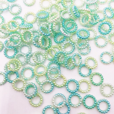 50gab Bēšs ABS sveķu pusapaļš zieds Bow Svešzemju Pērles Mākslai Plakana aizmugure Bez Hotfix Rhinestones Pērļu Kurpes Krelles DIY Tālrunis