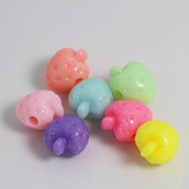 Πολύχρωμα φρούτα φράουλα ίσια τρύπες χάντρες για κοσμήματα Κατασκευή τηλεφωνικής αλυσίδας Μπρελόκ Βραχιόλι αξεσουάρ Παιδική ευφυΐα