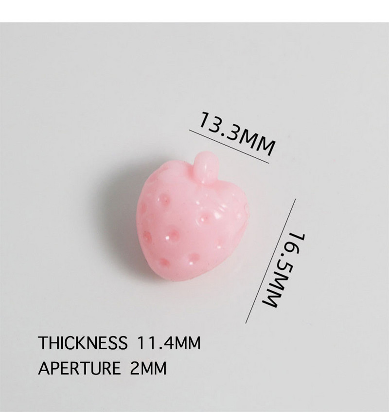 Πολύχρωμα φρούτα φράουλα ίσια τρύπες χάντρες για κοσμήματα Κατασκευή τηλεφωνικής αλυσίδας Μπρελόκ Βραχιόλι αξεσουάρ Παιδική ευφυΐα