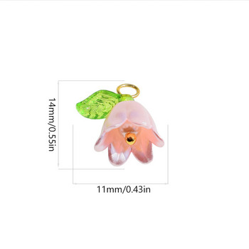 10 бр. 6 цвята звънец орхидея висулка с пръстен Направи си сам шевни дрехи Декорация Обеци Колие Ключодържател Аксесоар за изработка на бижута
