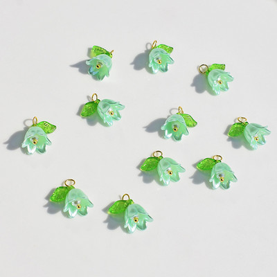 10 vnt. 6 spalvų varpelio orchidėjų pakabukas su žiedu, pasidaryk pats, siuvami drabužiai, papuošimai auskarai, kaklo pakabukas, raktų pakabukas, papuošalų kūrimo aksesuaras