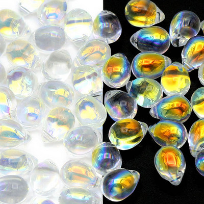 20gb ūdens piliena formas stikla krelles kristāla vaļīgas krelles DIY rotaslietu izgatavošanai aksesuāri kaklarota auskari roku darbs piederumi