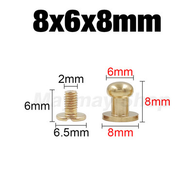 10gab cieta misiņa jostas soma Skrūvējama Nagla Kniedes Poga apaļa poga Čikāgas Ieskrūvējama Pogas Kniedes Ādas Amatniecības piederumi