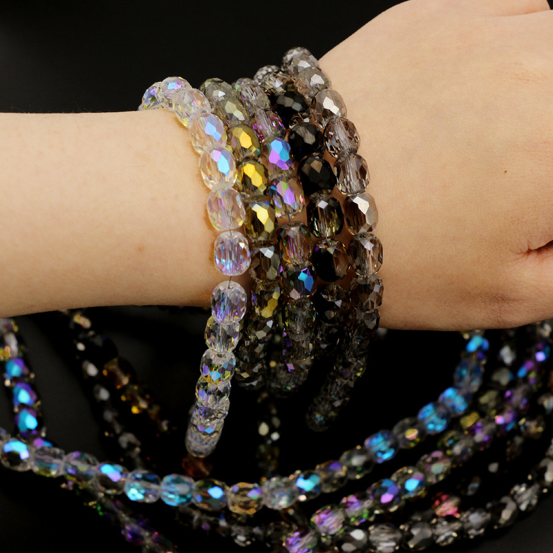 AB värvilised kristallhelmed läikivad lihvitud klaashelmed ehete valmistamiseks DIY peakatted kaelakee käevõru kõrvarõnga aksessuaarid