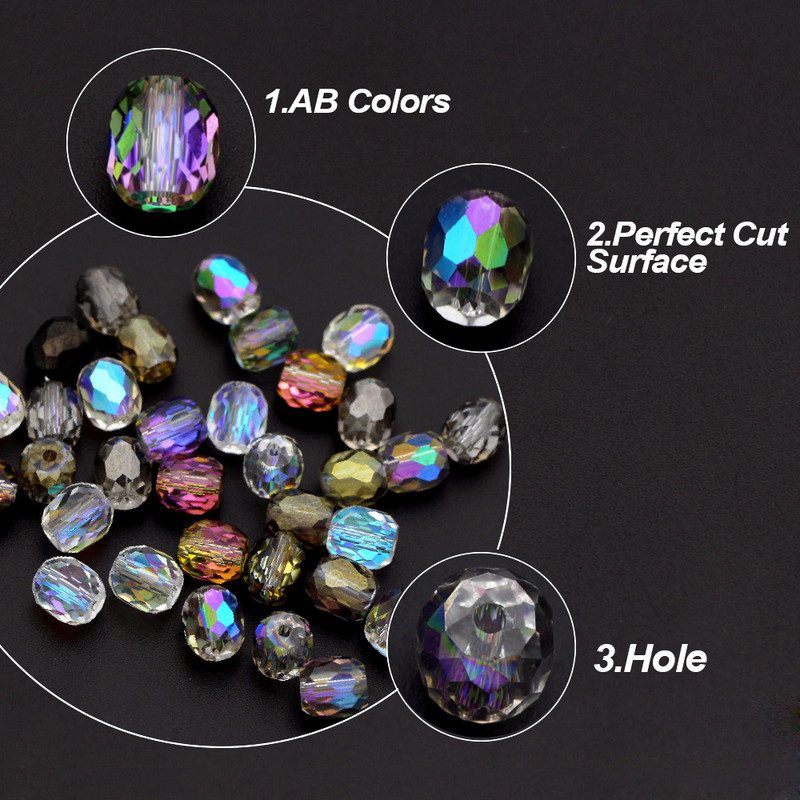 AB värvilised kristallhelmed läikivad lihvitud klaashelmed ehete valmistamiseks DIY peakatted kaelakee käevõru kõrvarõnga aksessuaarid