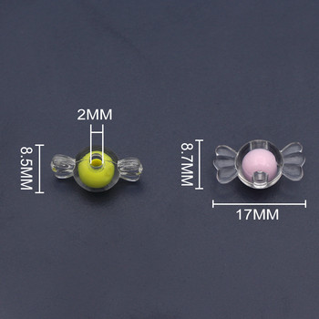 Матирани прозрачни акрилни бонбони мъниста Свободни мъниста Направи си сам аксесоари за бижута Ръчно изработени колиета Гривна Материали 8,7 мм*17 мм