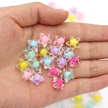 Διαφανείς ακρυλικές χάντρες Πεντάκτινες αστέρες Loose Spacer Beads for DIY Jewelry Accessories Making Bracelet Supplies 11,2mm*11,2mm