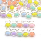 Caurspīdīgas truša galvas brīvas krelles Akrila krelles DIY rokassprādzēm Kaklarotas jaukas krelles rotaslietas atradumi 15,6 mm * 12,5 mm