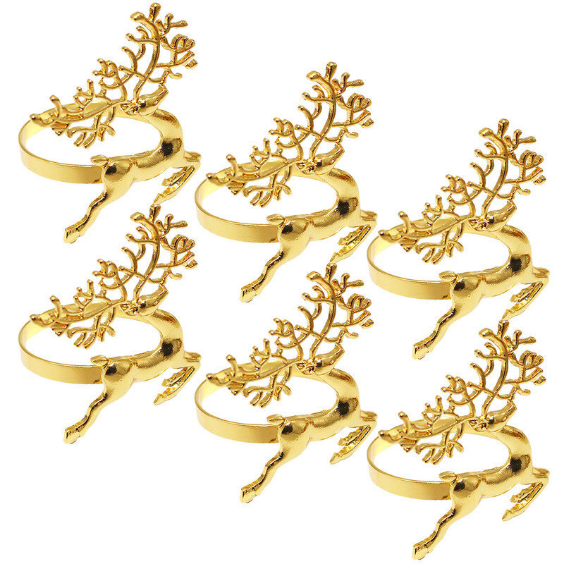 Aksesuāri Ziemassvētku gredzenu salvešu turētāji turētāji auduma salvetes pusdienu galda dekoru gredzeni