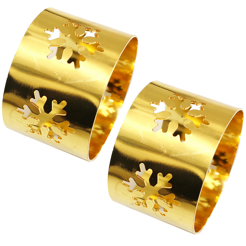 4 gab. Ēdamgalda dekoru aksesuāri Salvešu turētāji Ballīšu piederumi Sakausējuma apļa rotājumi