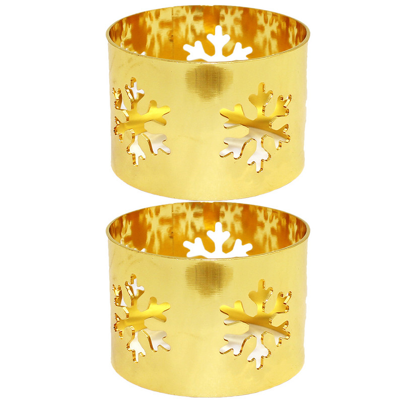 4 gab. Ēdamgalda dekoru aksesuāri Salvešu turētāji Ballīšu piederumi Sakausējuma apļa rotājumi