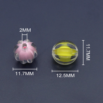 Διάφανες χάντρες Στρογγυλές χάντρες για DIY Χειροποίητα κοσμήματα Κατασκευής Αξεσουάρ Βραχιόλι Κολιέ Προμήθειες 12,5 mm*11,7 mm