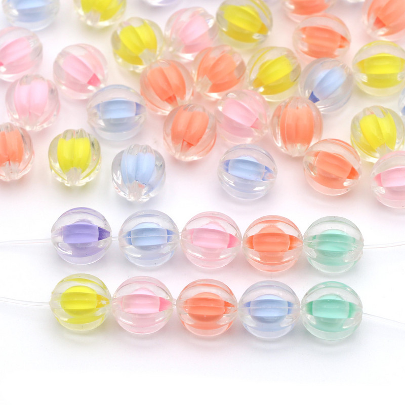 Caurspīdīgas krelles apaļas starplikas krelles DIY rokām darinātām rotaslietu izgatavošanas piederumiem Rokassprādzes kaklarotas piederumi 12,5 mm * 11,7 mm