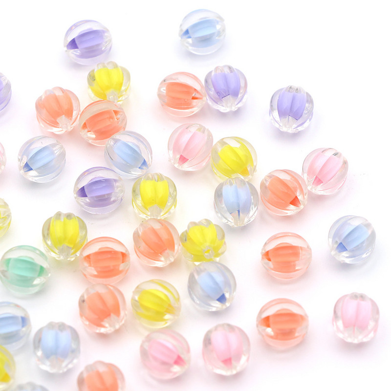 Caurspīdīgas krelles apaļas starplikas krelles DIY rokām darinātām rotaslietu izgatavošanas piederumiem Rokassprādzes kaklarotas piederumi 12,5 mm * 11,7 mm