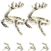 Komplekts Ziemassvētku salvešu gredzeni Ziemassvētku turētāji Auduma salvetes Svētku ballīšu piederumi Rotājums Galda dekors Metāls