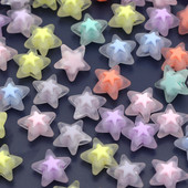 Akrila caurspīdīgas matētas zvaigznes formas pentagrammas krelles rotaslietu izgatavošanai DIY kaklarotas auskari aksesuāri 16mm*16mm