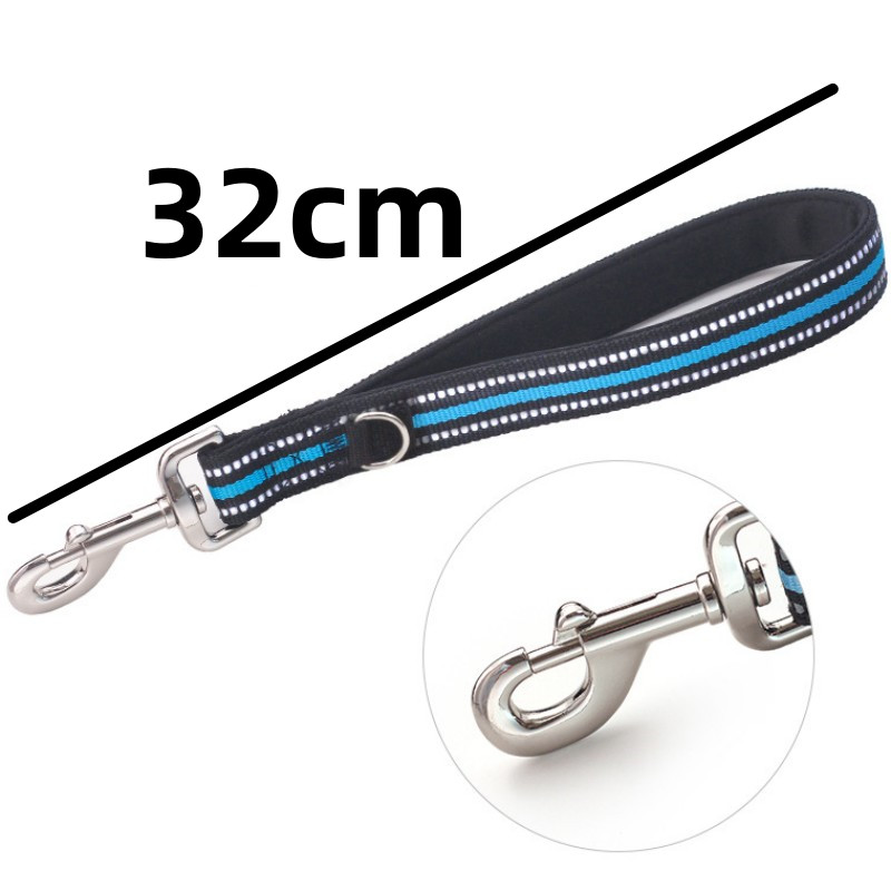 Suņu siksna Īsa suņu pavada Viena soļa pavadas lieliem suņiem pastaigu neilona suņiem pavadas atstarojošas virves Drošības jostas mājdzīvnieku ķēdes virve