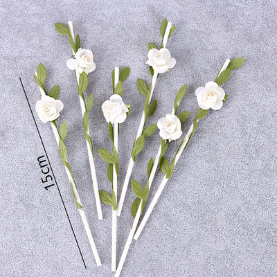 6 komada Love Happy Birthday Torte za kolače Zastavice za kolače s cvijetom ruže za vjenčanje Potrepštine za dječje zabave Dekoracija torti