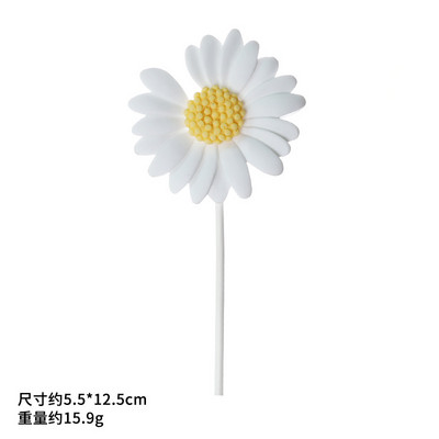 Kūkas noformējums Tīkla sarkans sveķu margrietiņa Plug-in Dzimšanas dienas ballīte Deserta galda noformējums Daisy kūkas ieliktnis ballītes noformējuma dāvana