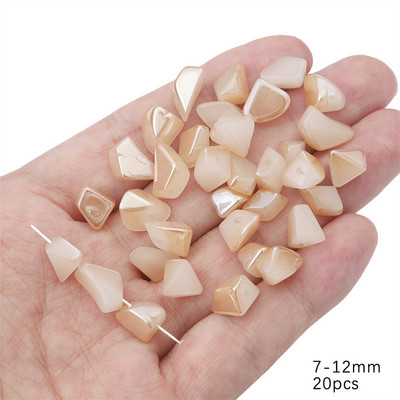 7–12 mm 20 gab./partija Neregulāras formas stikla skaidas krelles rokām darinātām DIY apģērbu dekorēšanas piederumiem šūšanas piederumi