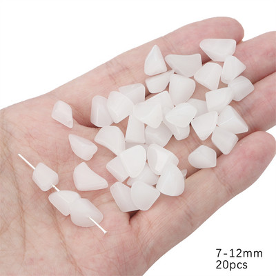 7–12 mm 20 gab./partija Neregulāras formas stikla skaidas krelles rokām darinātām DIY apģērbu dekorēšanas piederumiem šūšanas piederumi