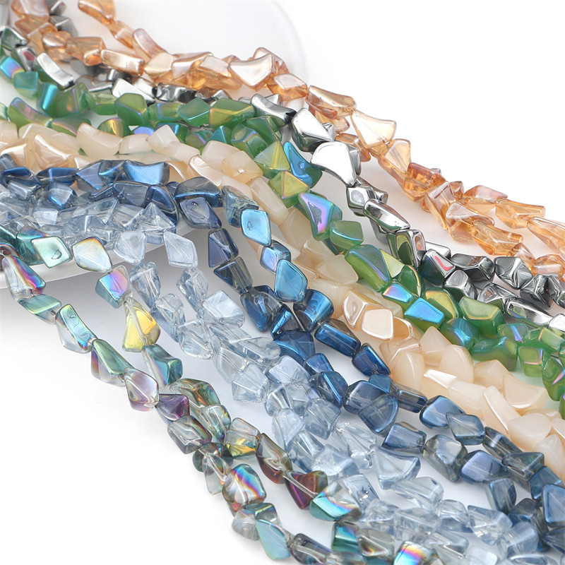 7–12 mm 20 gab./partija Neregulāras formas stikla skaidas krelles rokām darinātām DIY apģērbu dekorēšanas piederumiem šūšanas piederumi