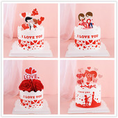 1 komplekta kūkas apmales daudz laimes dzimšanas dienā kūku pildītāji, kāzu ballīšu kūku pildītāji Valentīndienas dzimšanas dienas kūkas dekorēšanai, bērnu duša