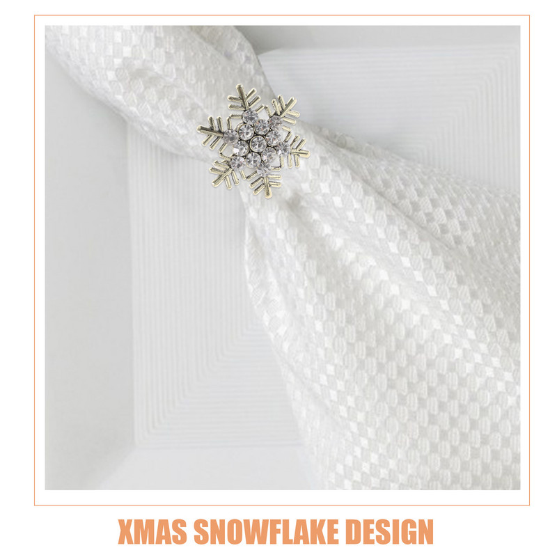 Salvešu gredzeni Ziemassvētku brīvdienu turētāju turētāji Salveta galds Pusdienu galds Metāla sprādzes Ziemassvētku vintage lentes Sniegpārsliņas Kāzas