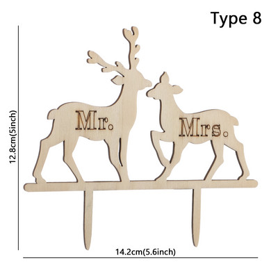 "Kungs un kundze" Vintage lauku stila kāzu kūku virsma ar lāzeru griezti koka burti Kāzu kūku rotājumi labvēlīgie materiāli, saderināšanās dāvanas