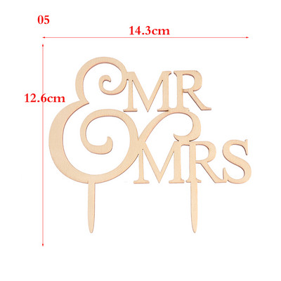 "Kungs un kundze" Vintage lauku stila kāzu kūku virsma ar lāzeru griezti koka burti Kāzu kūku rotājumi labvēlīgie materiāli, saderināšanās dāvanas