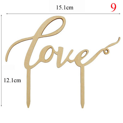 "Kungs un kundze" Vintage lauku stila kāzu kūku virsma ar lāzeru griezti koka burti Kāzu kūku rotājumi labvēlīgie materiāli, saderināšanās dāvanas