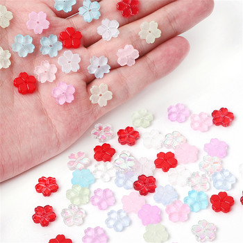 20 τεμ. 11 χιλιοστών πολύχρωμες γυάλινες χάντρες λουλουδιών Loose spacer beads Charm for Handmade DIY Craft Needlework Rainment Rainment Accessories