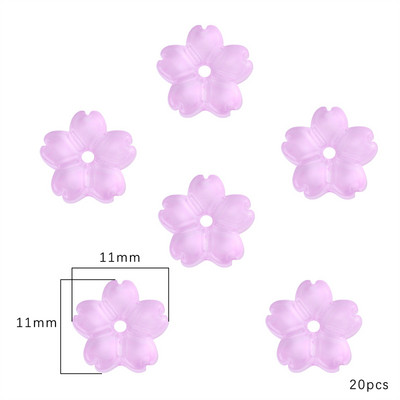 20 τεμ. 11 χιλιοστών πολύχρωμες γυάλινες χάντρες λουλουδιών Loose spacer beads Charm for Handmade DIY Craft Needlework Rainment Rainment Accessories