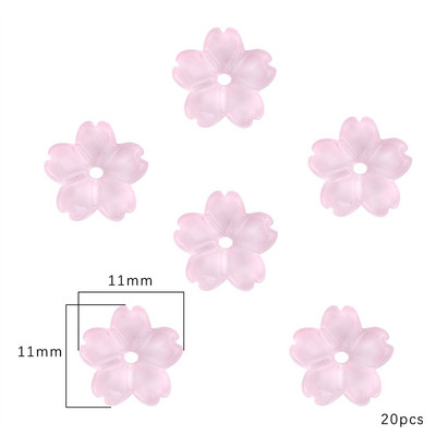 20 τεμ. 11 χιλιοστών πολύχρωμες γυάλινες χάντρες λουλουδιών Loose spacer beads Charm for Handmade DIY Craft Needlework Rainment Rainment Accessories