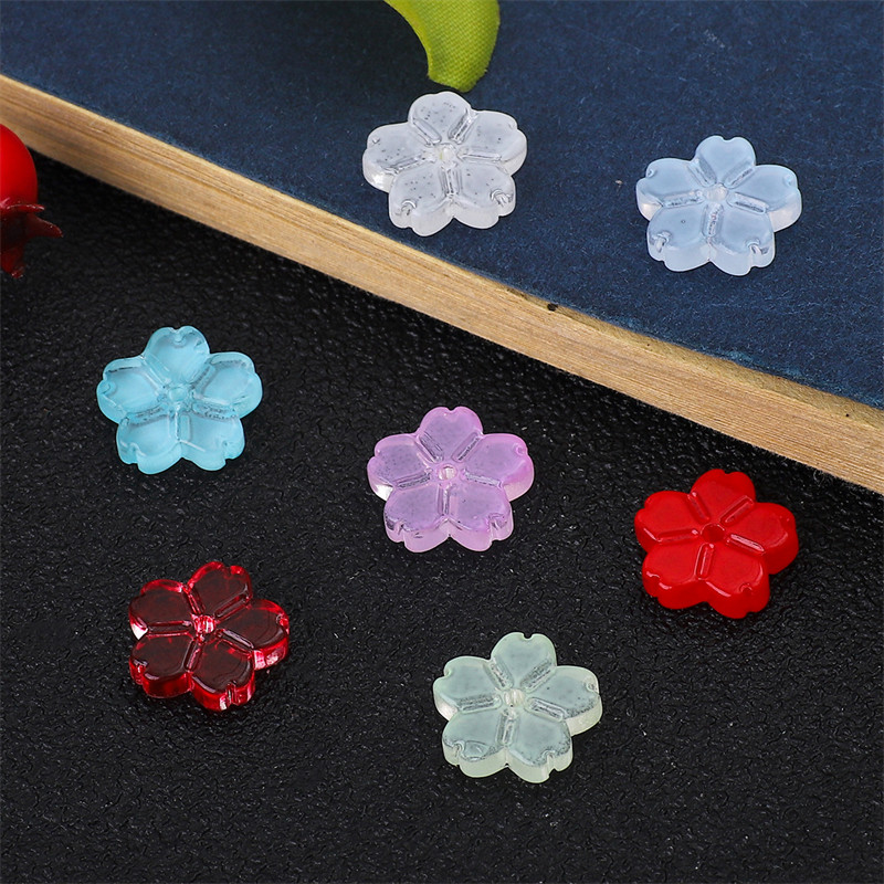 20 τεμ. 11 χιλιοστών πολύχρωμες γυάλινες χάντρες λουλουδιών Loose spacer beads Charm for Handmade DIY Craft Needlework Rainment Rainment Accessories