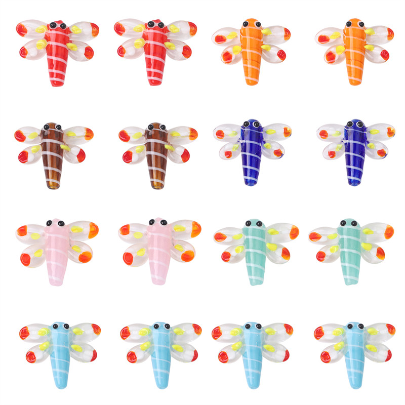 24x30mm 1gb roku darbs Lampwork Stikla spāres Pērlītes Burvīgs Kulons ar rokām darinātam DIY Apģērbam Apģērbu Izejmateriāli Šūšanas Piederums